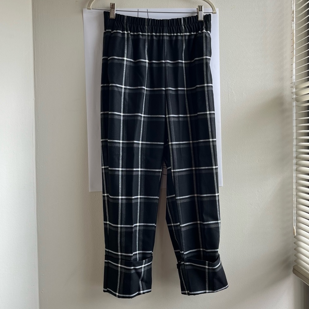 Checkered Wide Leg Pants